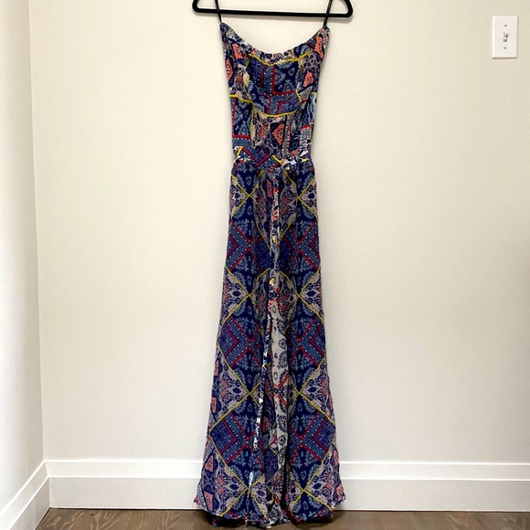 Boho full length strapless dress. Size small. Perfect for summer! - Picture 3 of 7